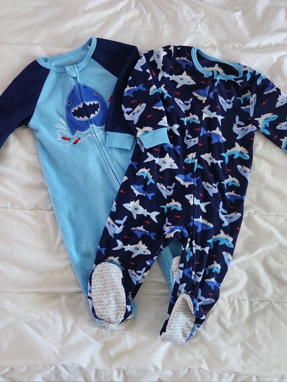 Baby Shark Blue One-Piece Pajamas - 2-Pack
